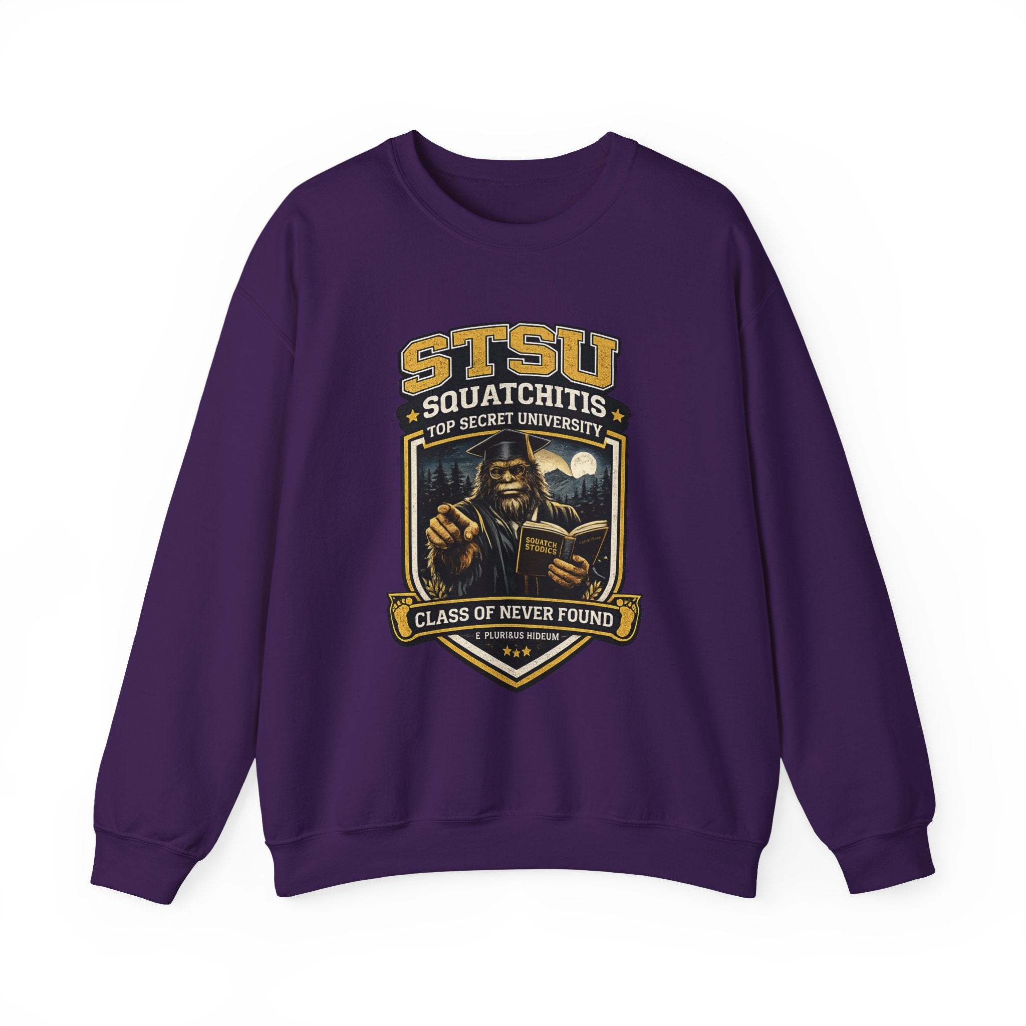 Squatchitis Top Secret University Sweatshirt | Sasquatch College Logo