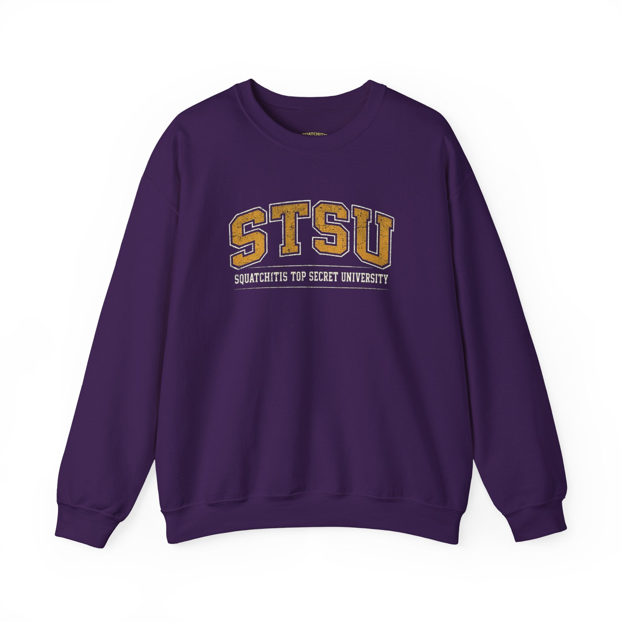 STSU Squatchitis Top Secret University Bigfoot Crewneck Sweatshirt