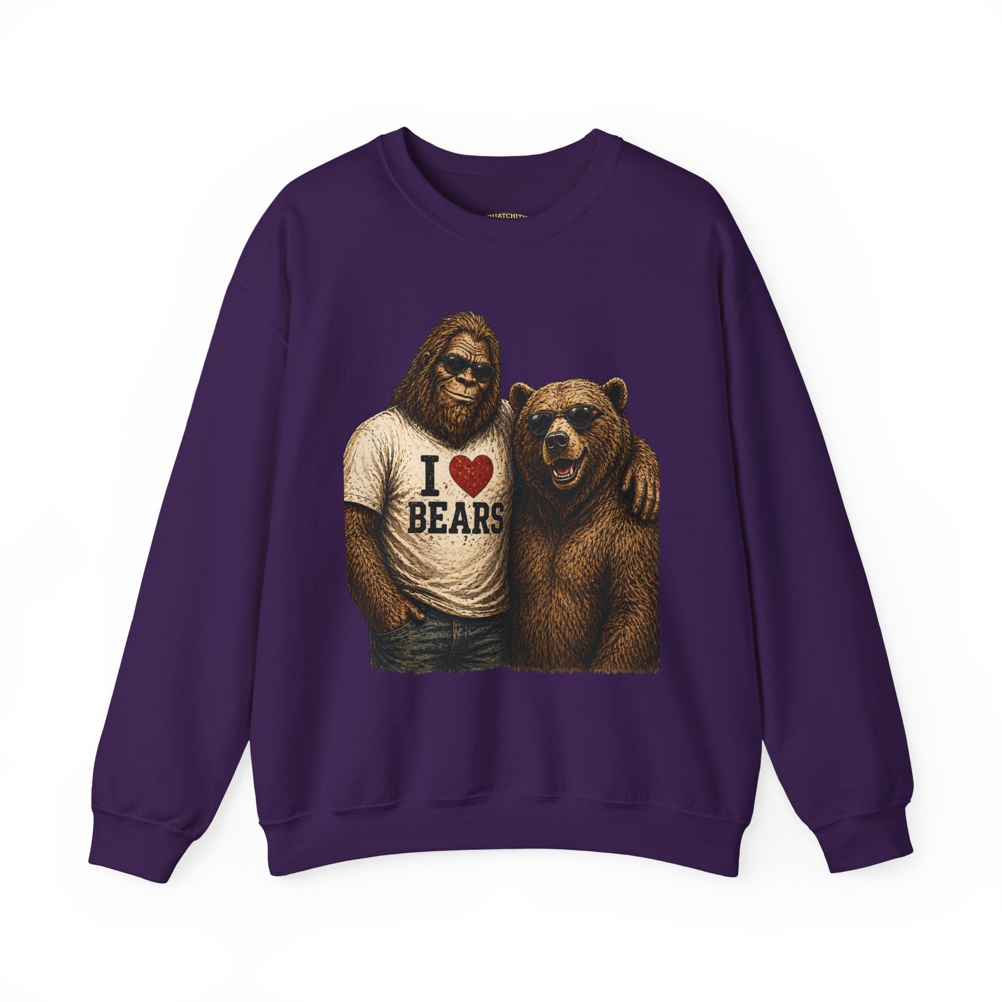 Squatchitis Top Secret University Bigfoot & son family Crewneck Sweatshirt
