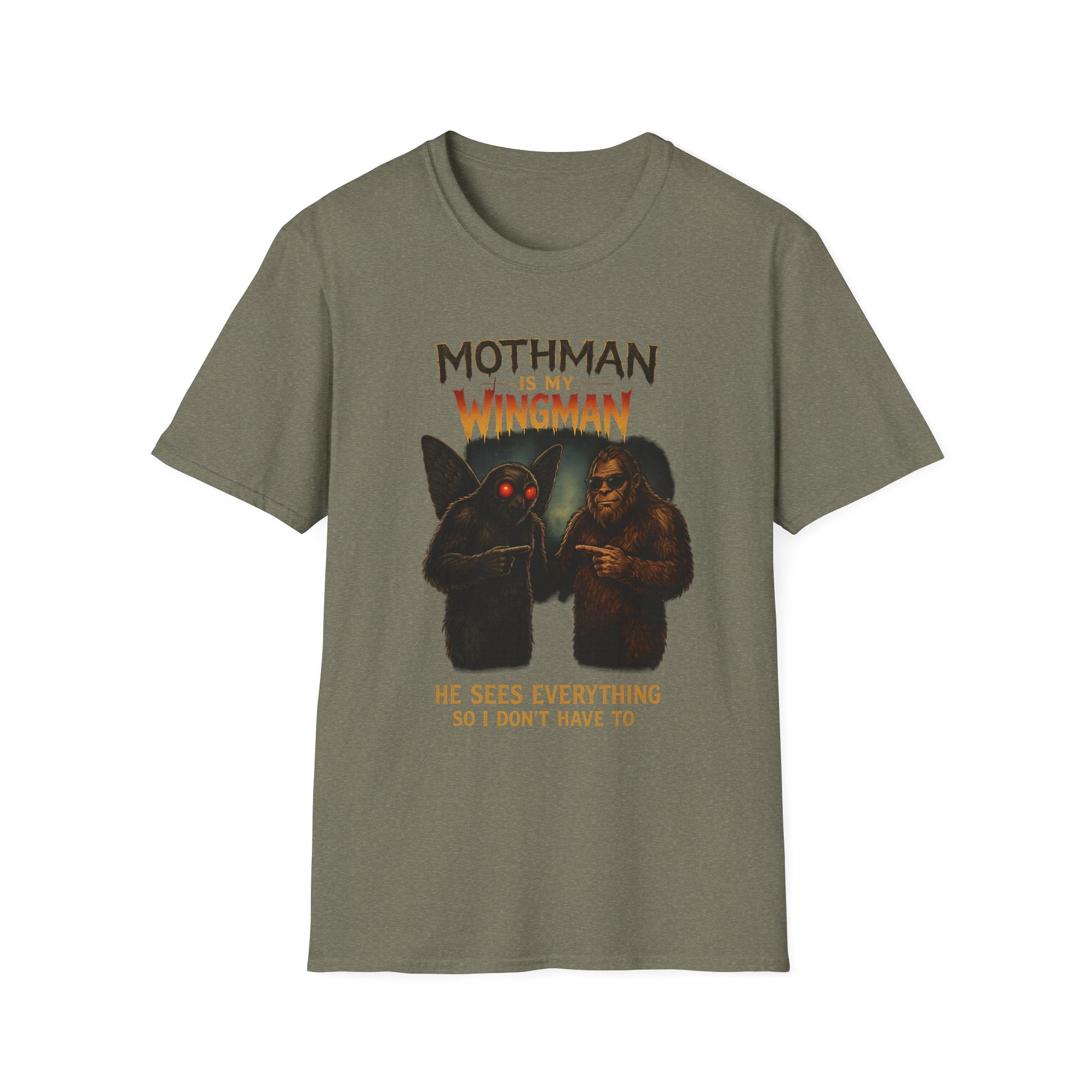 Bigfoot & Mothman Tee — Cryptid Duo Graphic T-Shirt