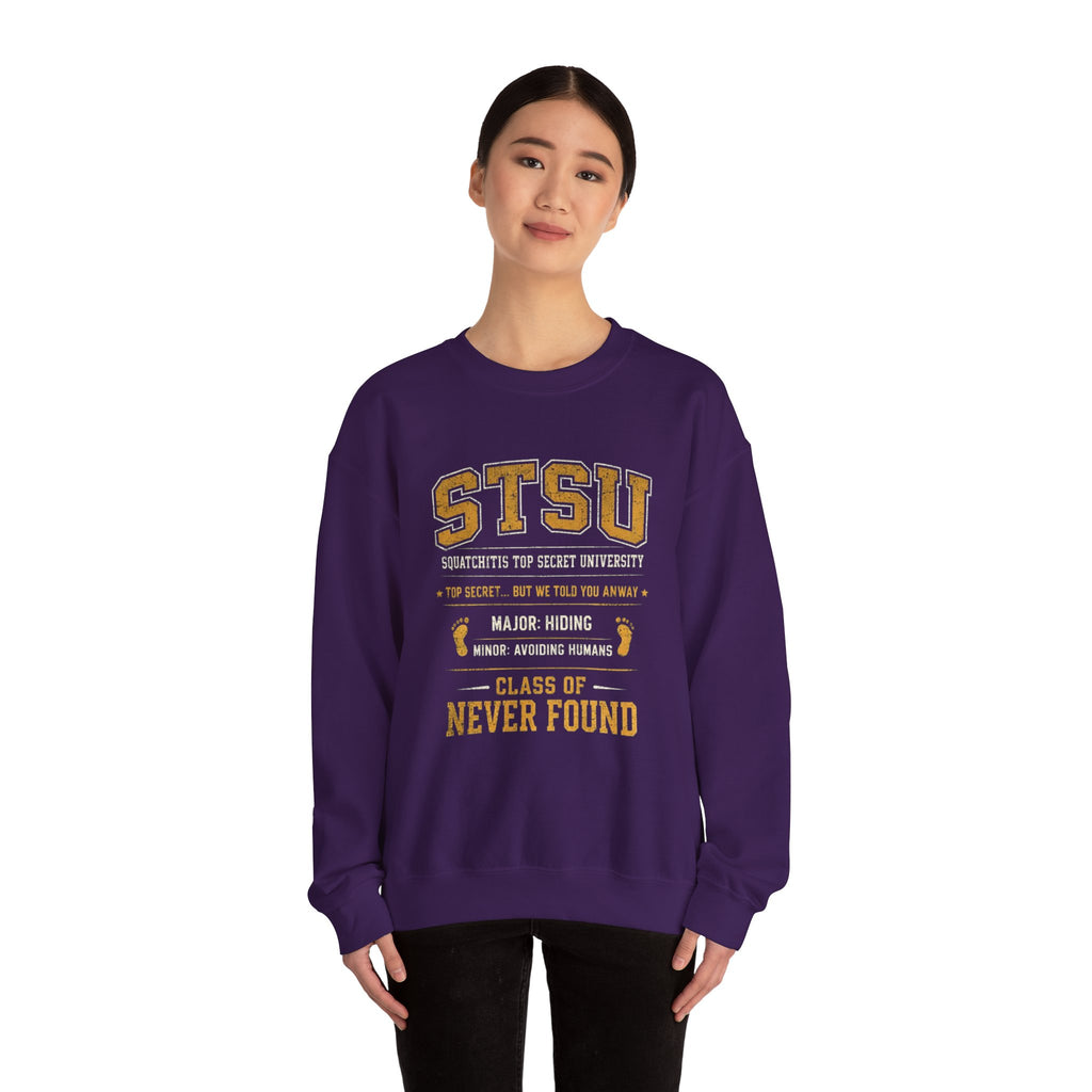 Squatchitis Top Secret University Bigfoot Crewneck Sweatshirt