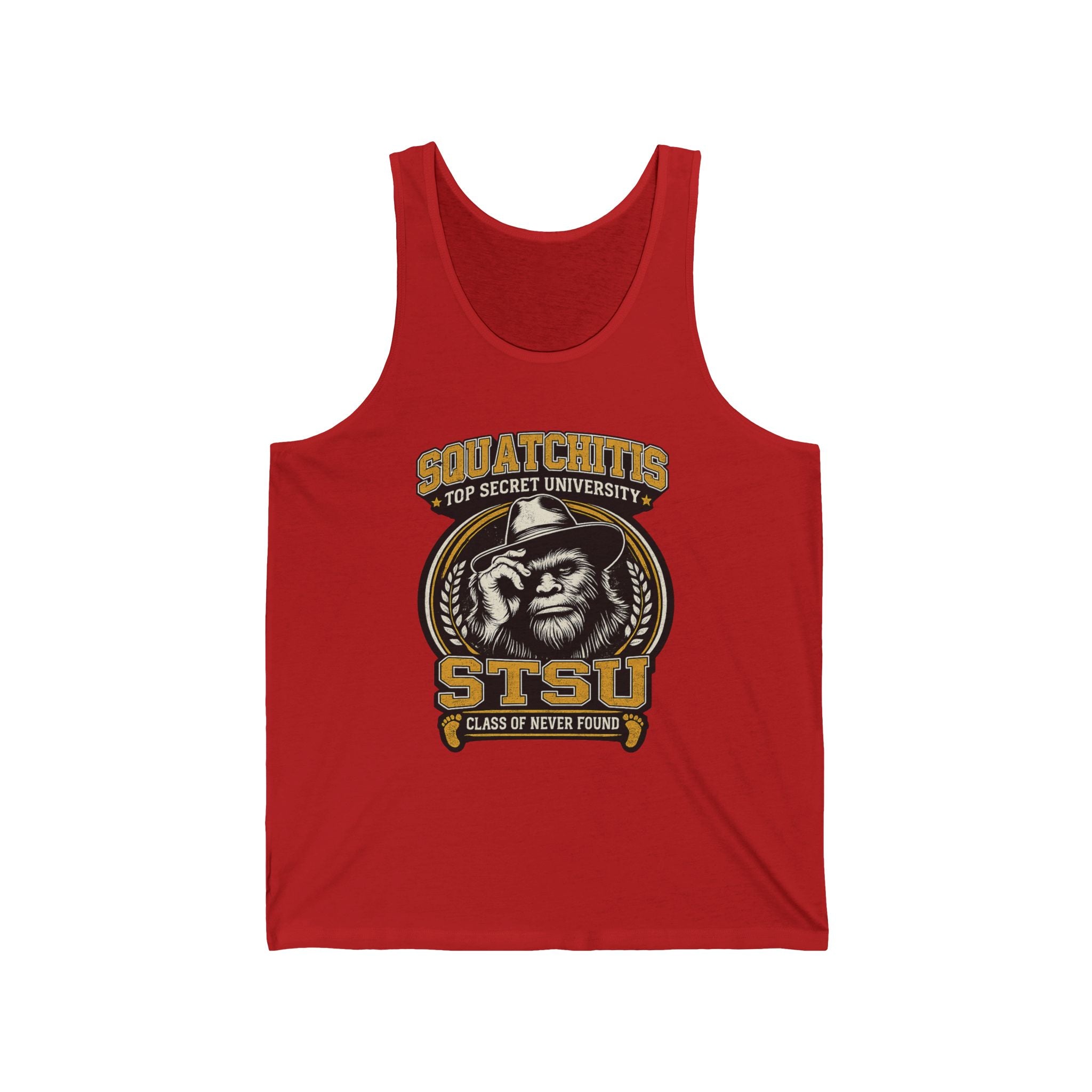STSU Squatchitis Tank Top | Sasquatch Bigfoot Forest Humor