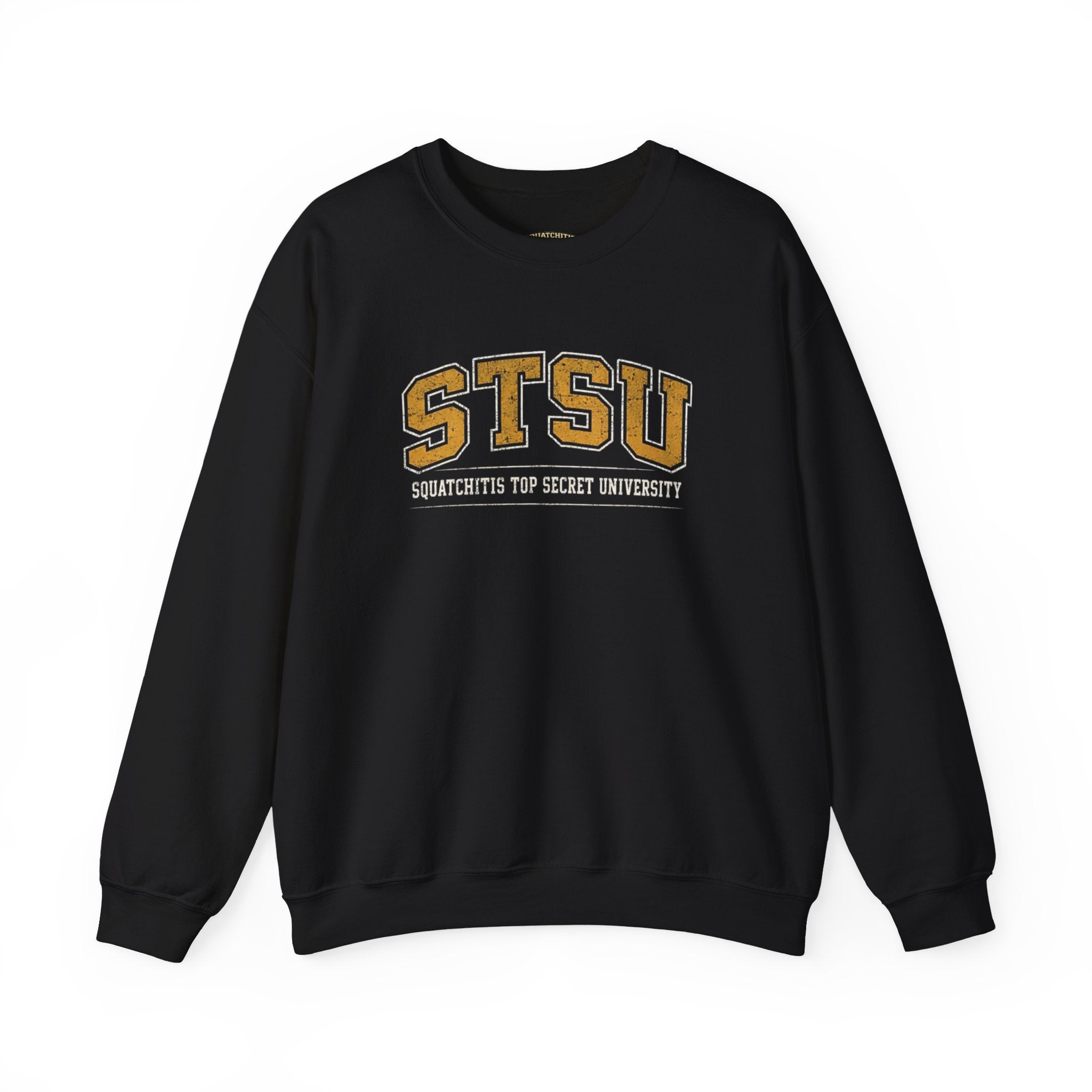 STSU Squatchitis Top Secret University Bigfoot Crewneck Sweatshirt