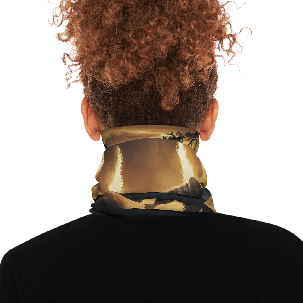 Bigfoot and his wolf Midweight Neck Gaiter