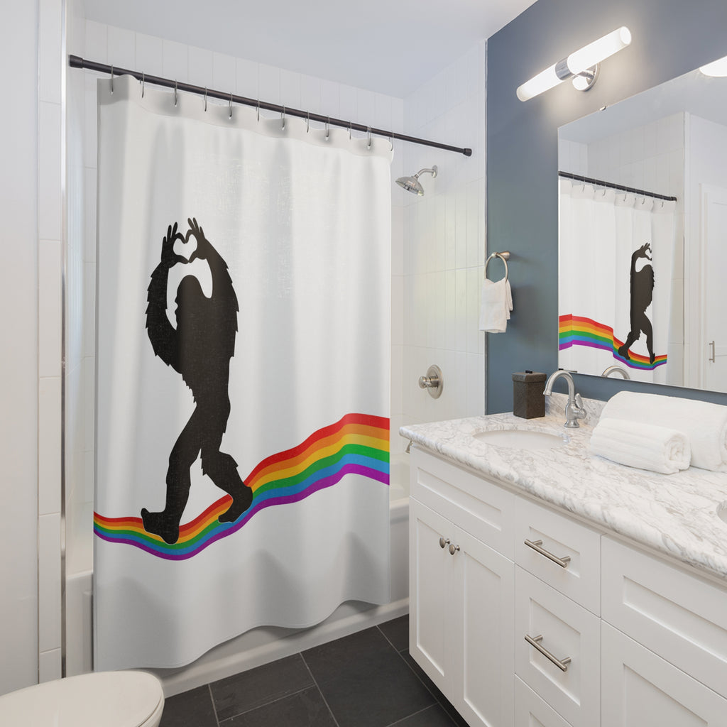 Bigfoot, Sasquatch, bigfoot Shower Curtains,  71"X74"