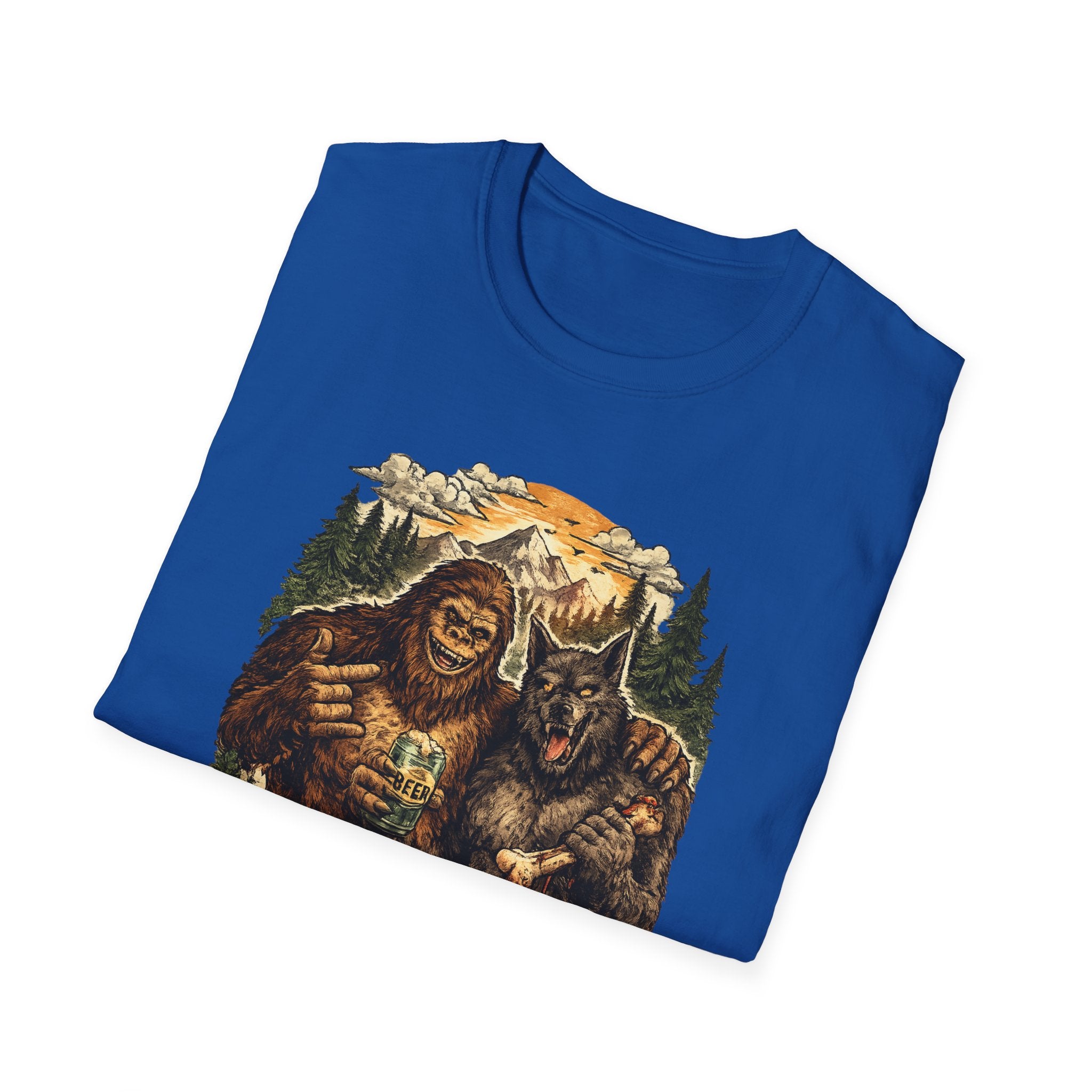 Bigfoot & Dog Man Buddy T-Shirt