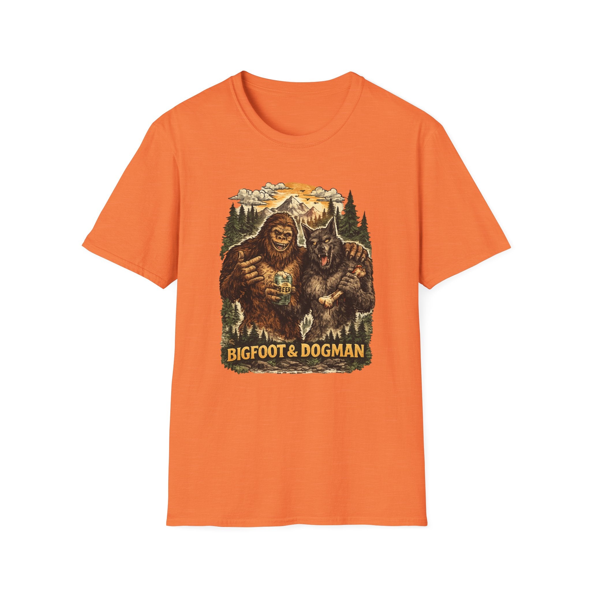 Bigfoot & Dog Man Buddy T-Shirt