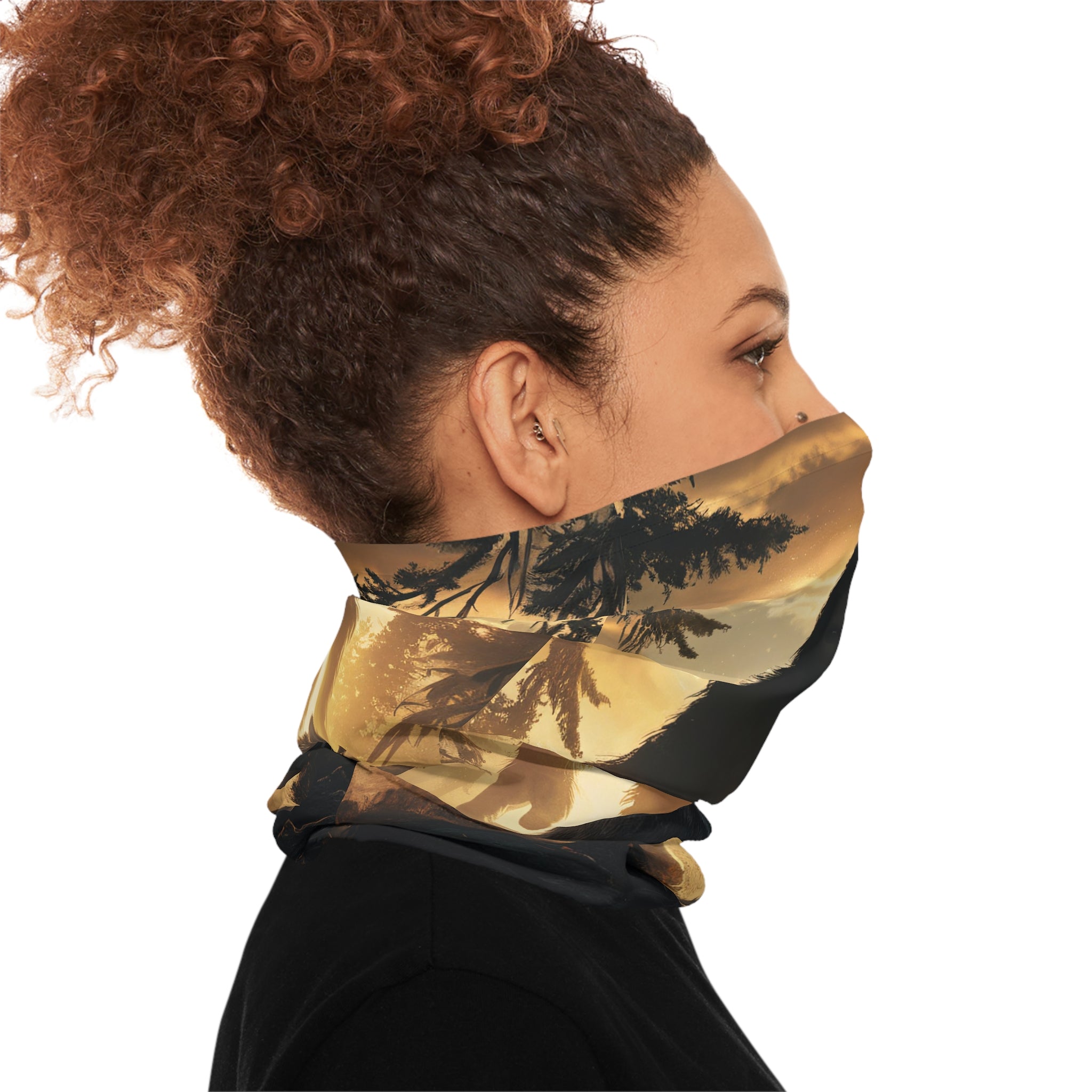 Bigfoot and his wolf Midweight Neck Gaiter