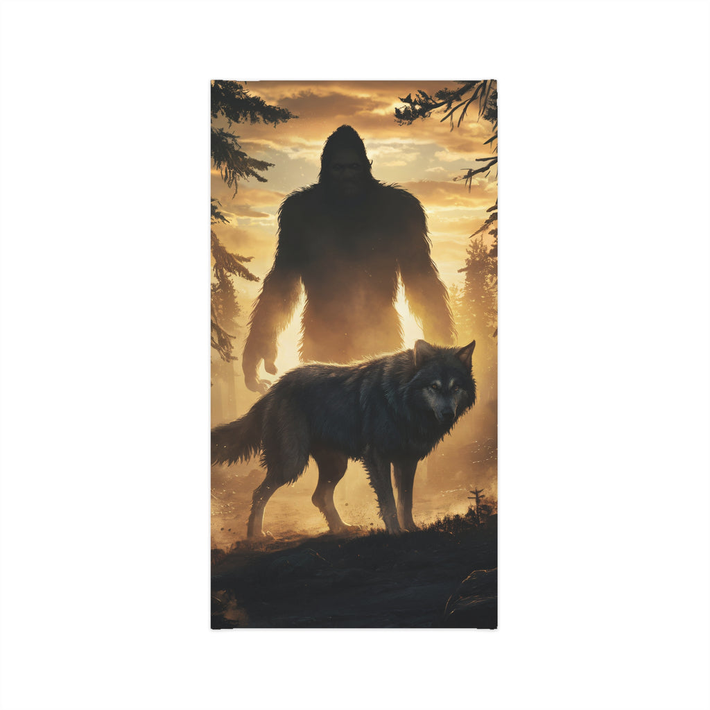 Bigfoot and his wolf Midweight Neck Gaiter