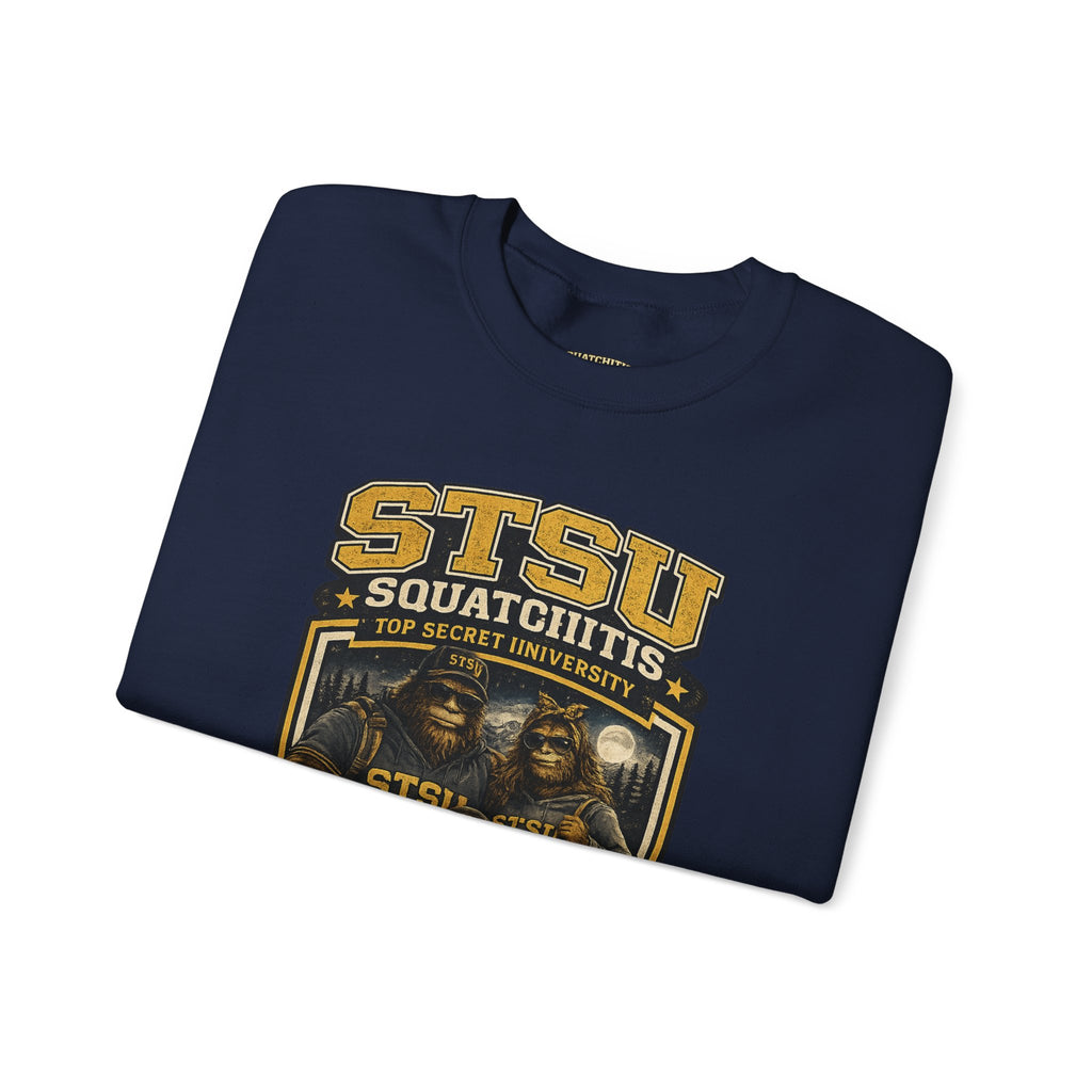 Squatchitis Top Secret University Bigfoot family Crewneck Sweatshirt