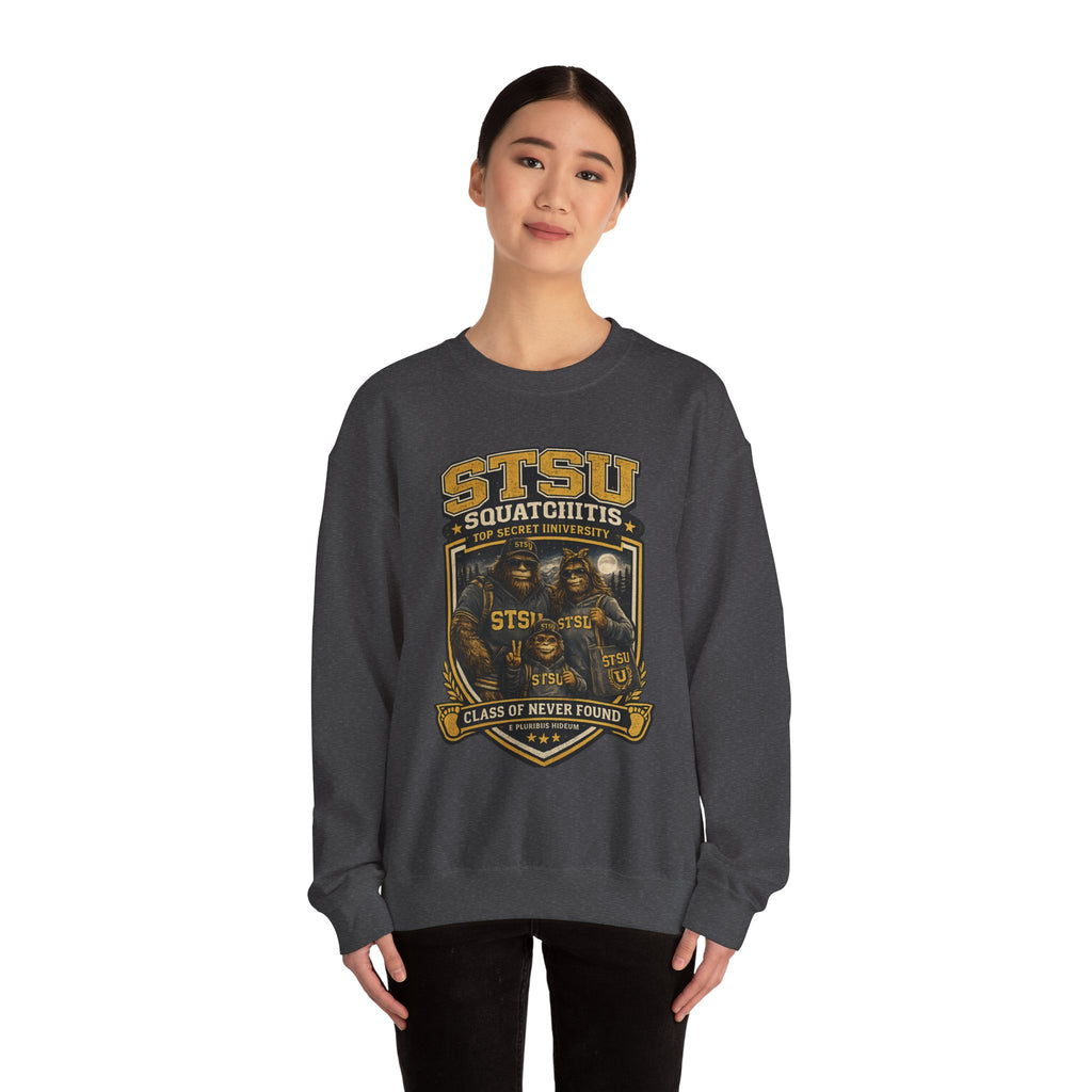 Squatchitis Top Secret University Bigfoot family Crewneck Sweatshirt