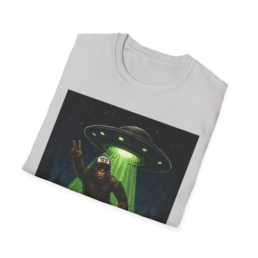 Bigfoot Abducted by UFO T-Shirt — Alien Encounter Graphic Tee