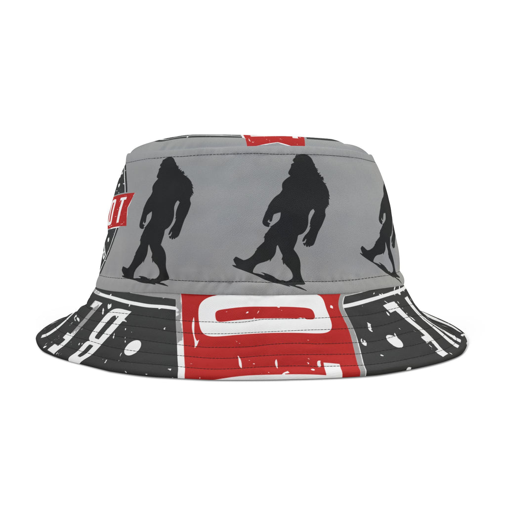 Bigfoot, Sasquatch, Bigfoot hat, fisherman hat, Bucket Hat (AOP)