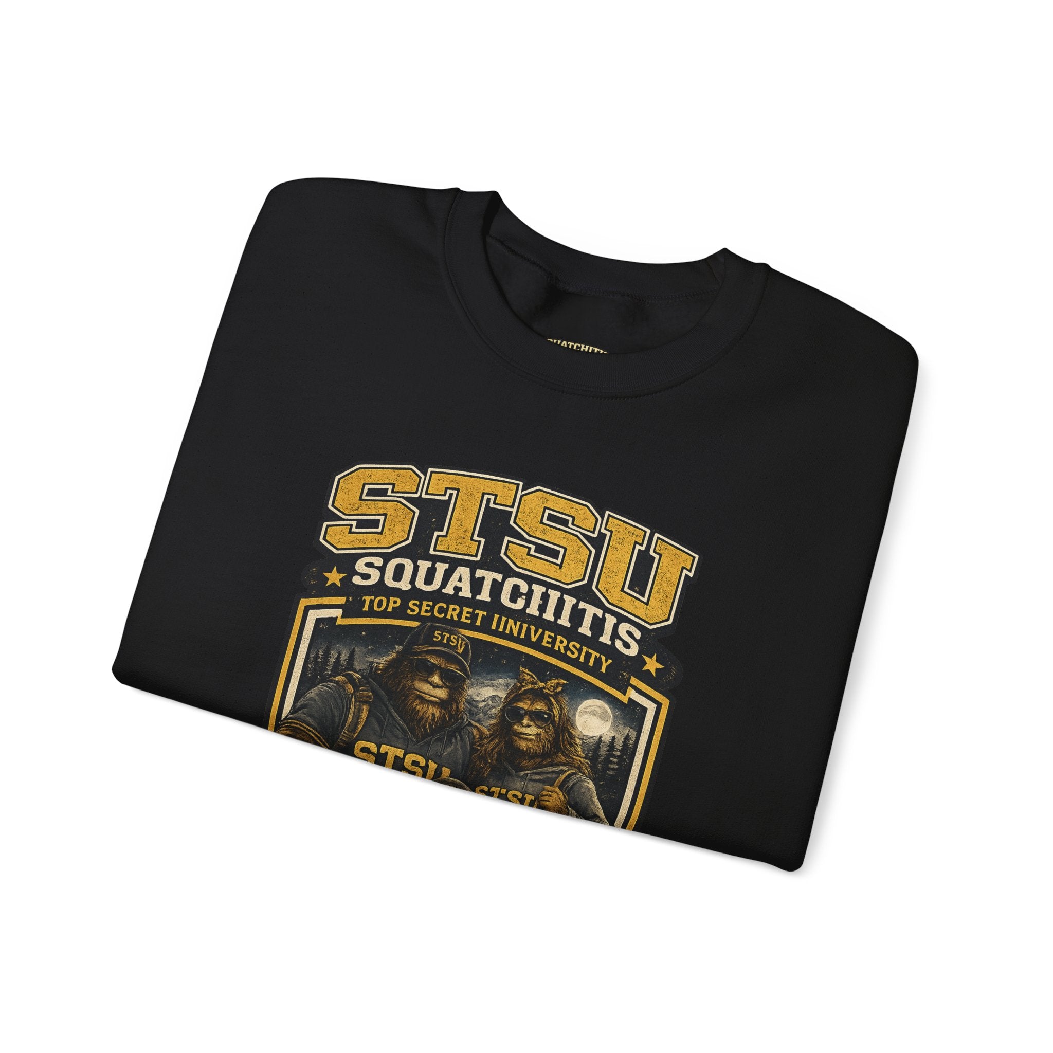 Squatchitis Top Secret University Bigfoot family Crewneck Sweatshirt