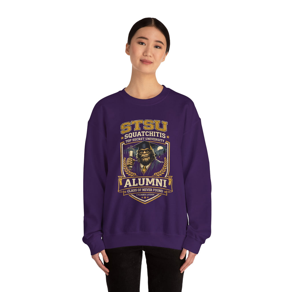 Squatchitis Top Secret University Bigfoot Crewneck Sweatshirt