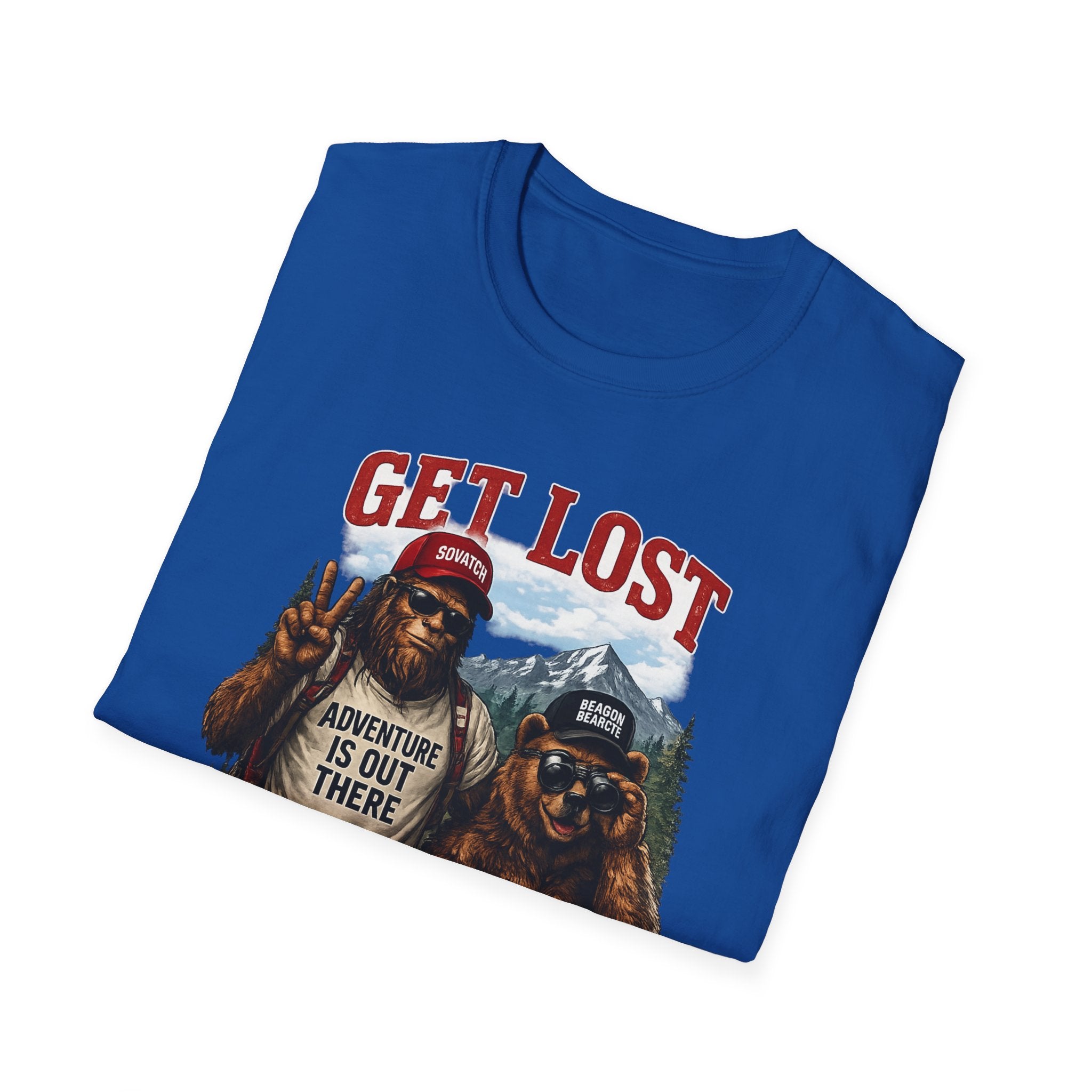 Lost in the Right Direction Bigfoot with Bear Buddy T-Shirt