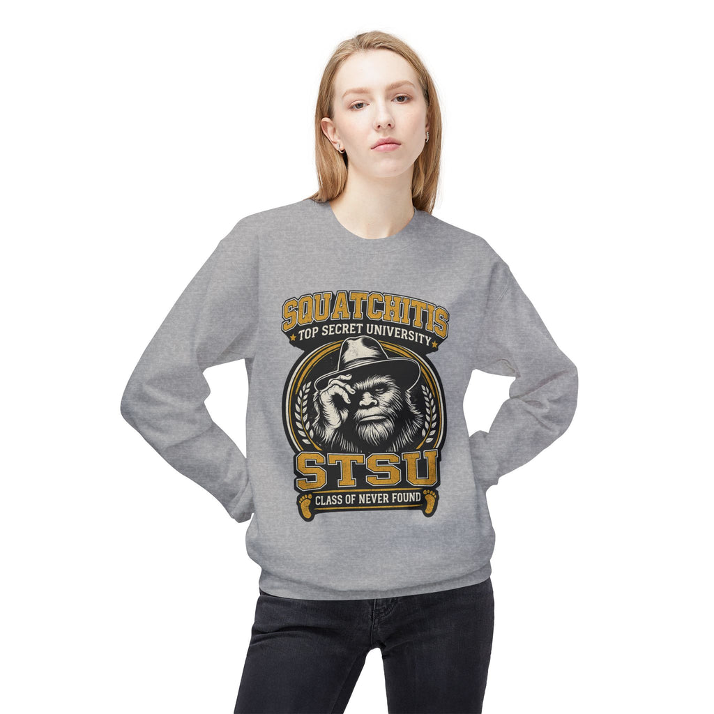Squatchitis University Bigfoot Sweatshirt | Sasquatch Monster cryptid crewneck