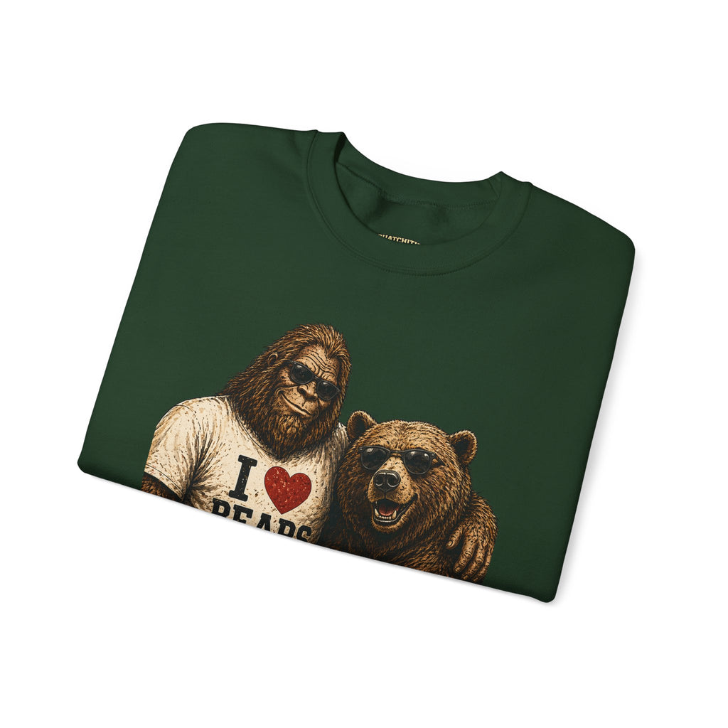 Squatchitis Top Secret University Bigfoot & son family Crewneck Sweatshirt