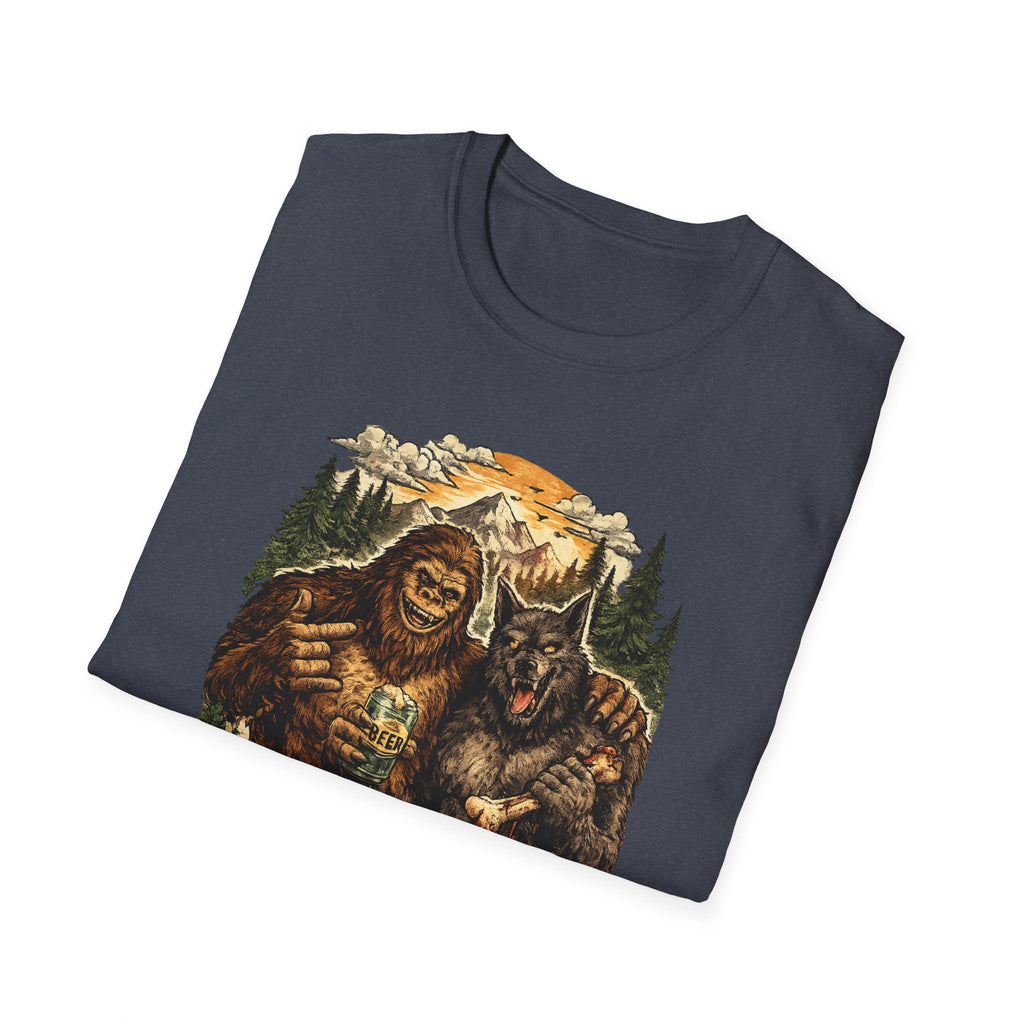 Bigfoot & Dog Man Buddy T-Shirt