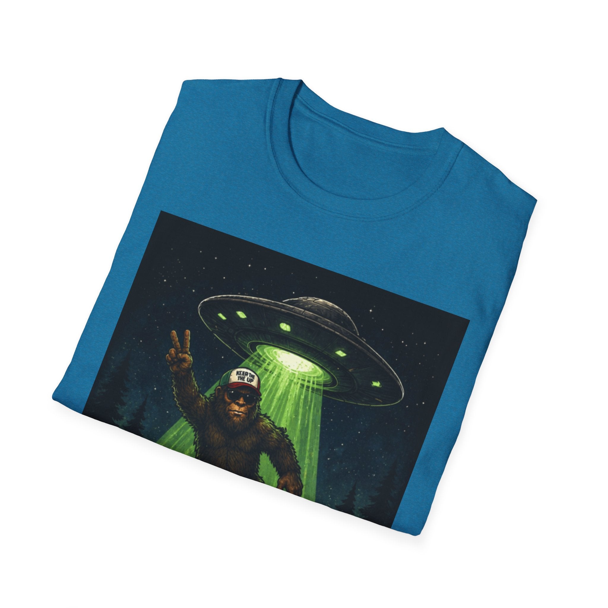 Bigfoot Abducted by UFO T-Shirt — Alien Encounter Graphic Tee