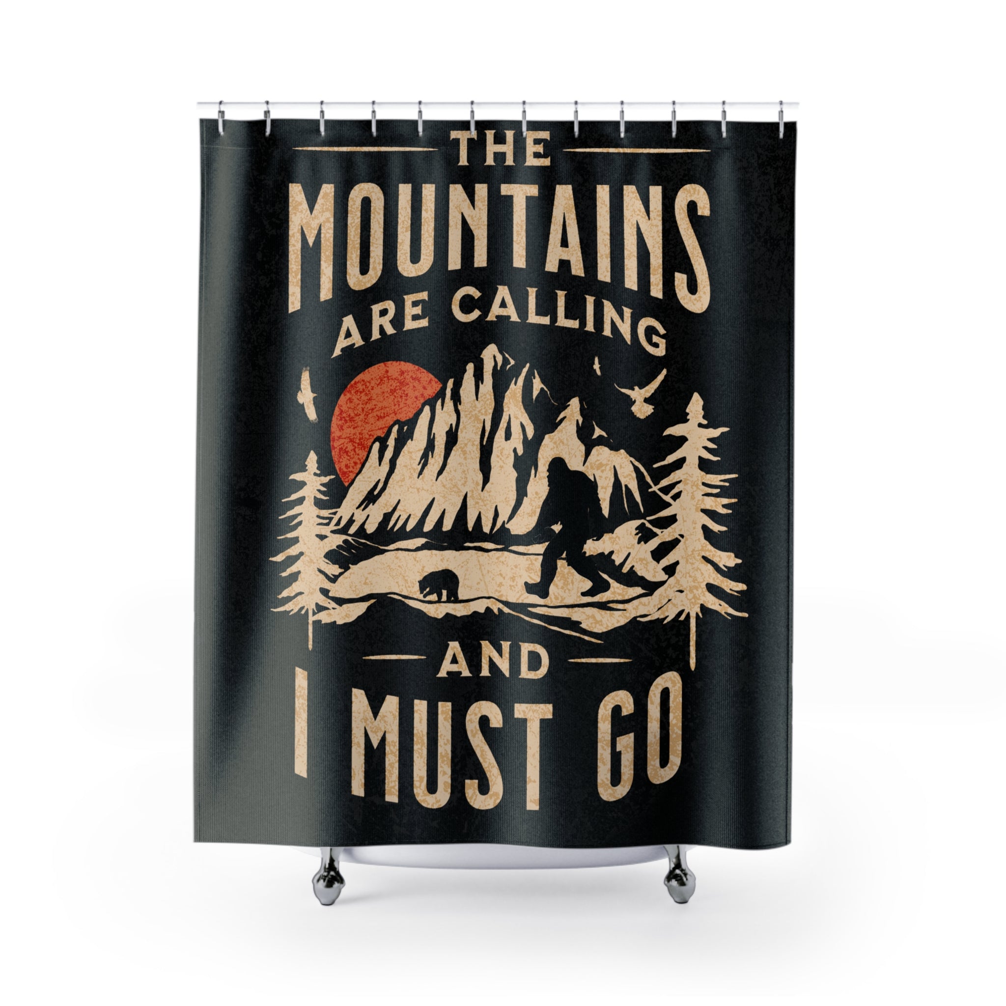 Bigfoot, Sasquatch, bigfoot Shower Curtains,  71"X74"