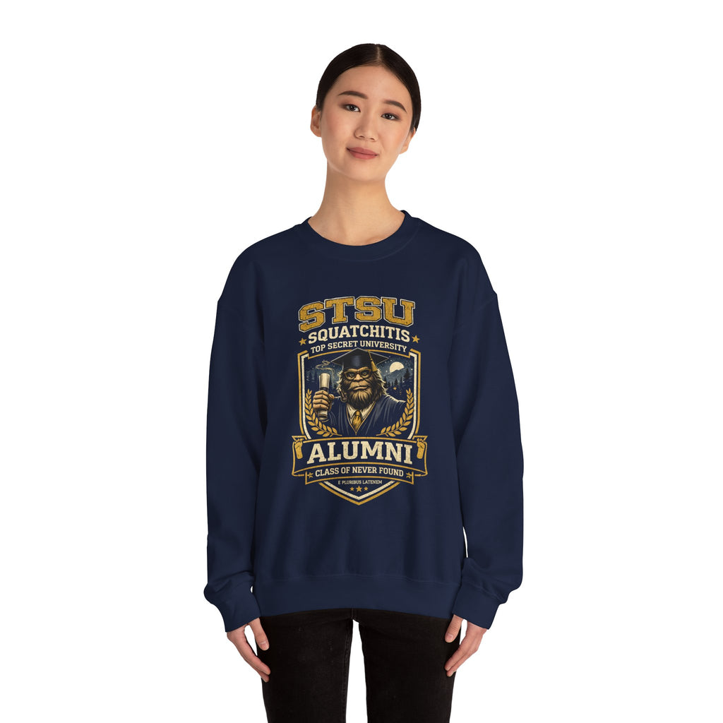 Squatchitis Top Secret University Bigfoot Crewneck Sweatshirt