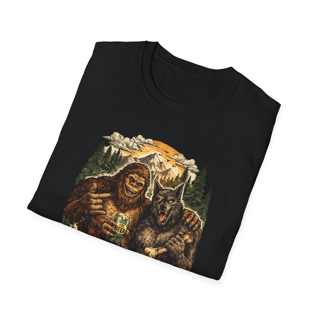 Bigfoot & Dog Man Buddy T-Shirt