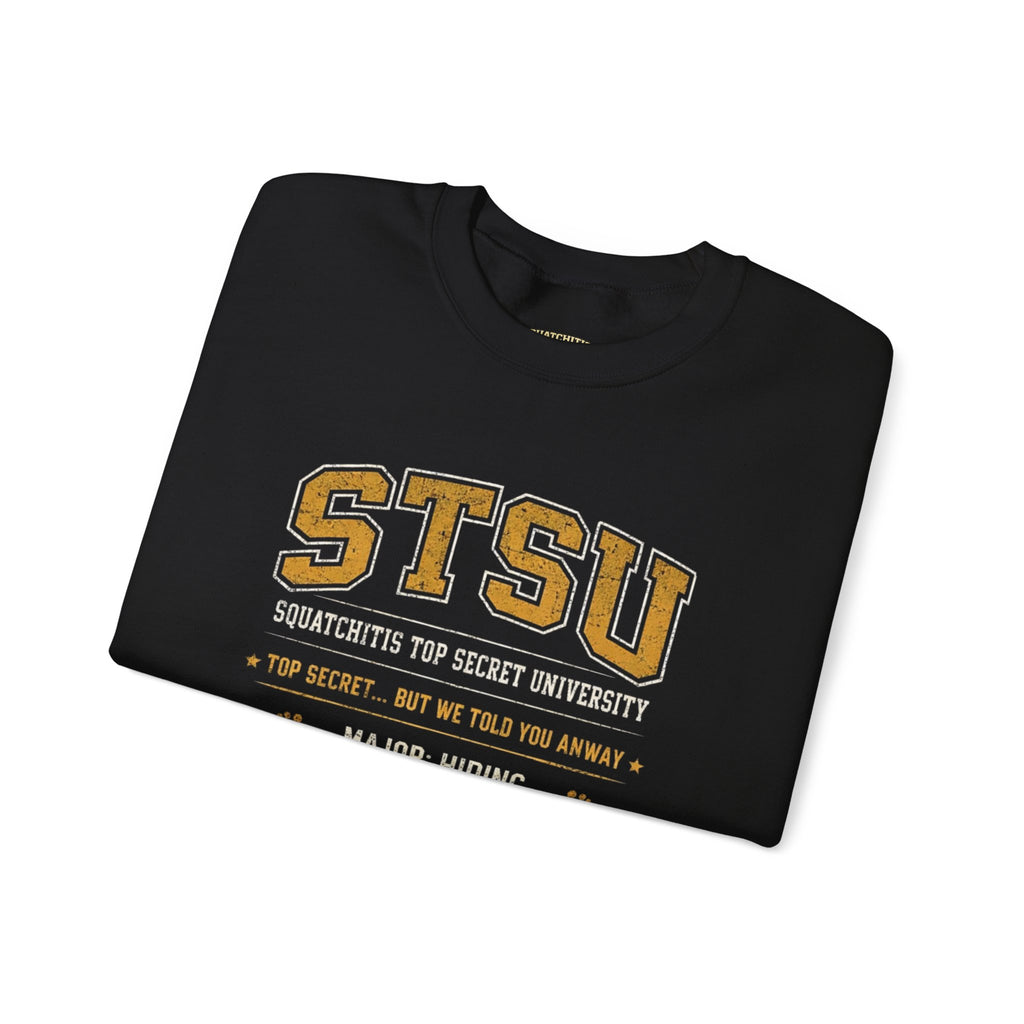 Squatchitis Top Secret University Bigfoot Crewneck Sweatshirt