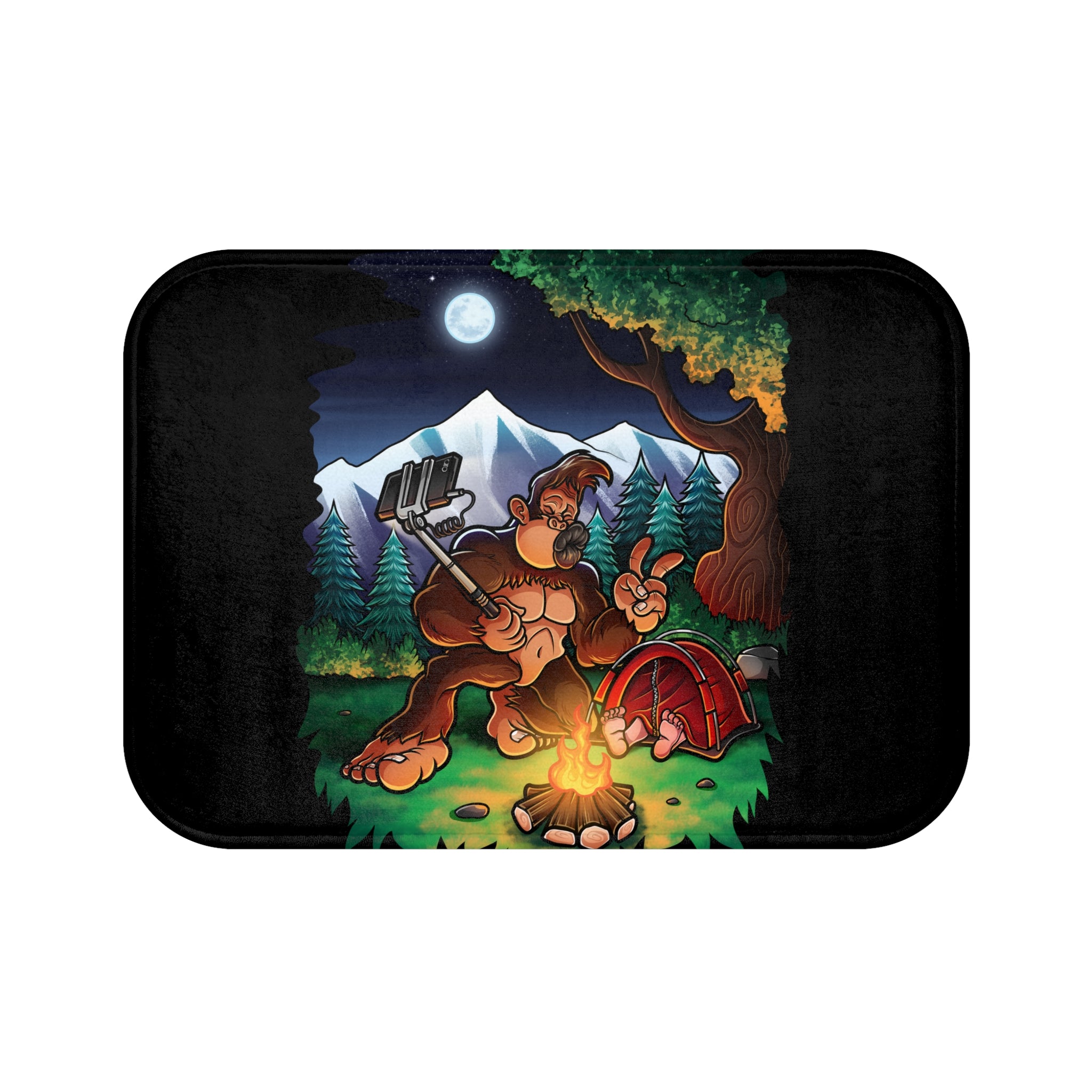 Bigfoot Selfie Bath Mat