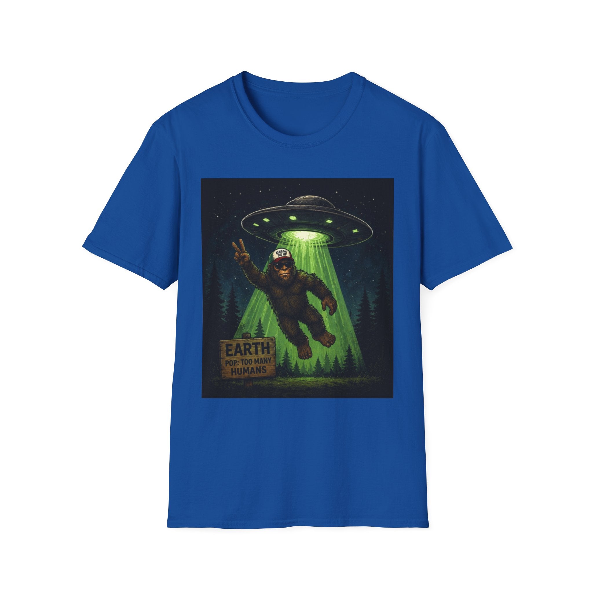 Bigfoot Abducted by UFO T-Shirt — Alien Encounter Graphic Tee