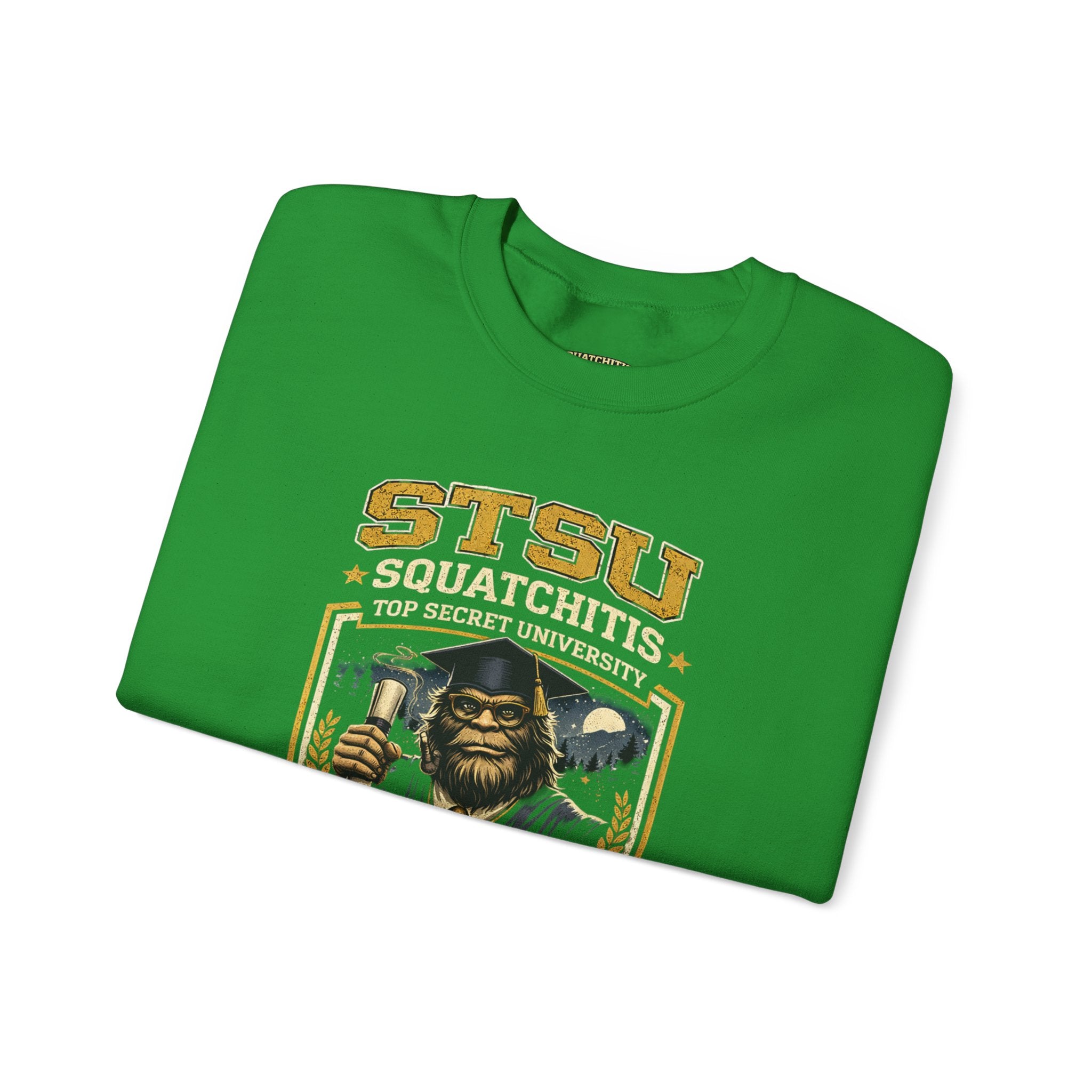 Squatchitis Top Secret University Bigfoot Crewneck Sweatshirt