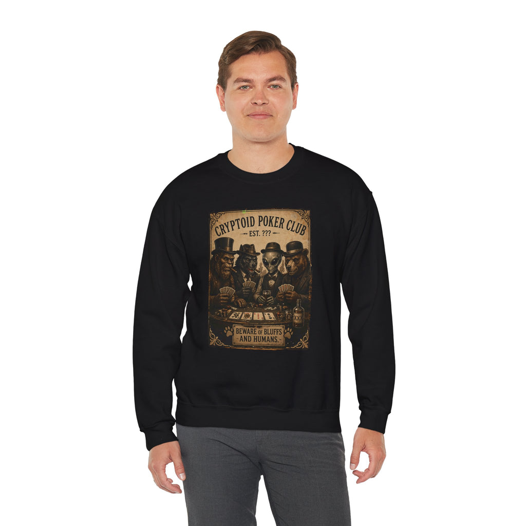 Squatchitis  Bigfoot poker Gang Crewneck Sweatshirt