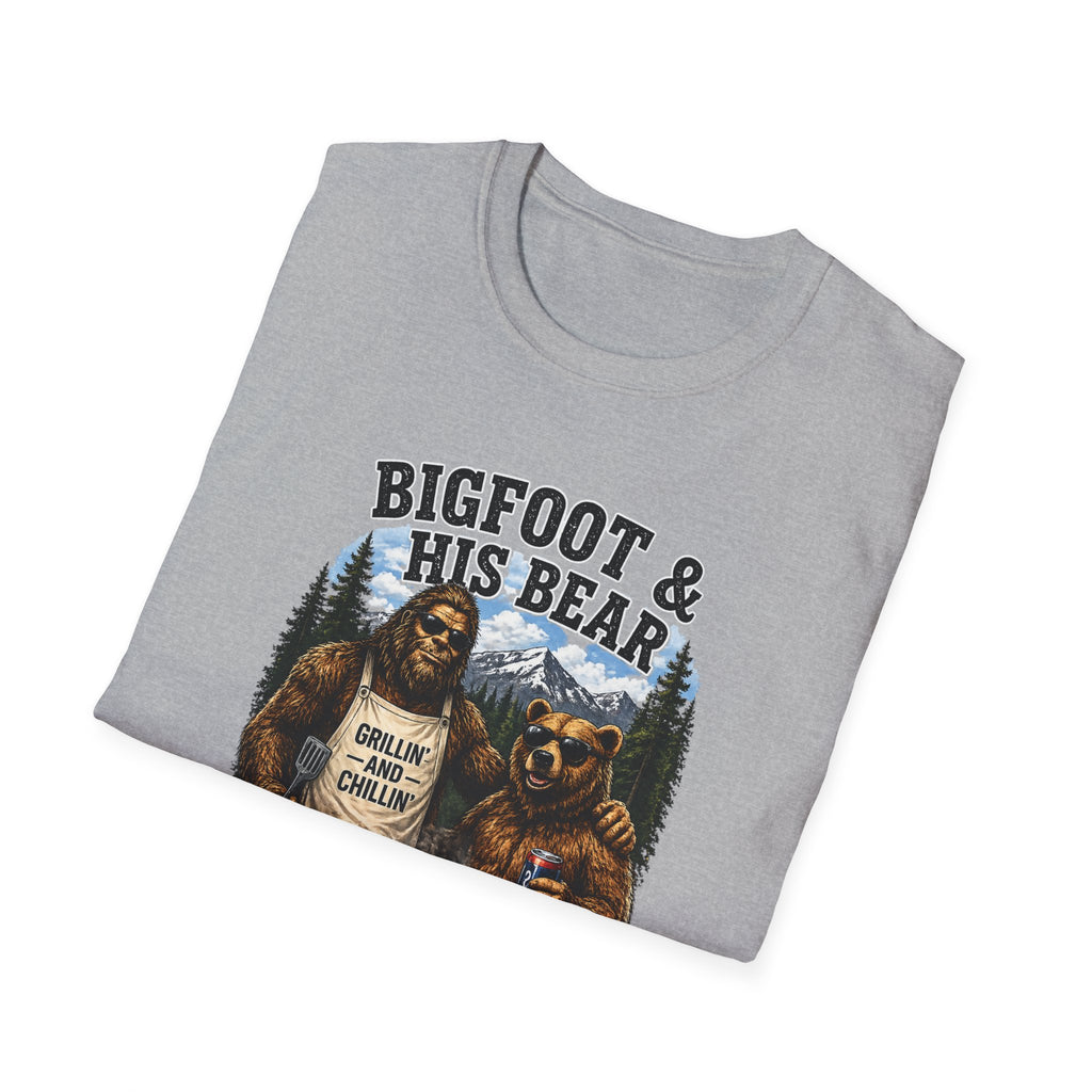 Bigfoot & Bear Grillin' and Chillin' BBQ T-Shirt