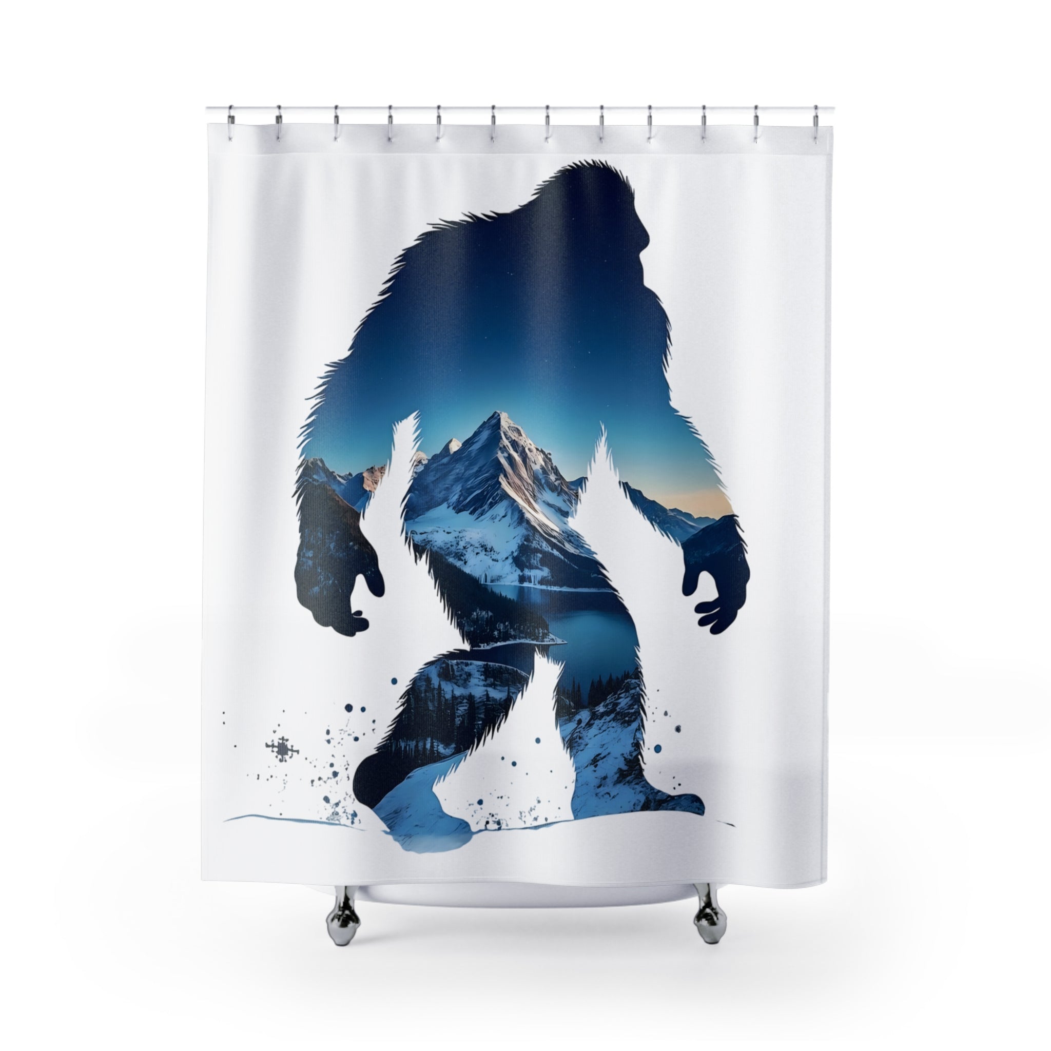 Bigfoot, Sasquatch, Bigfoot Shower Curtains 71X74