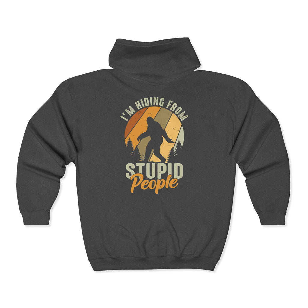 Bigfoot Hiding - Heavy Blend™ Full Zip Hooded Sweatshirt