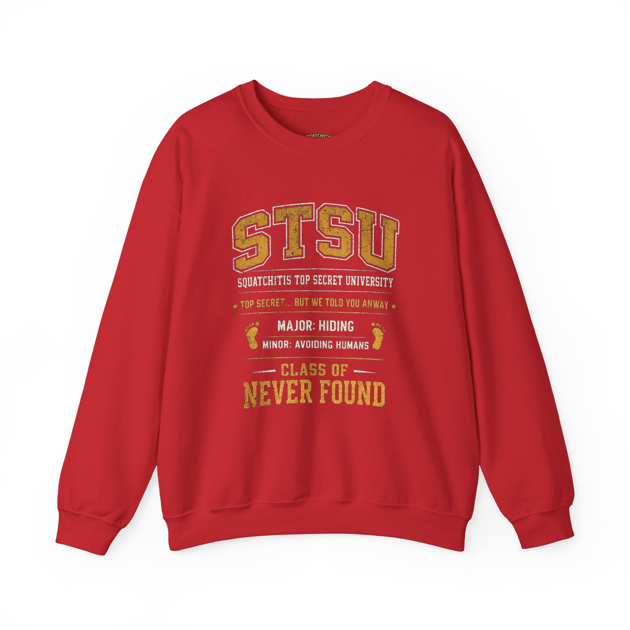 Squatchitis Top Secret University Bigfoot Crewneck Sweatshirt