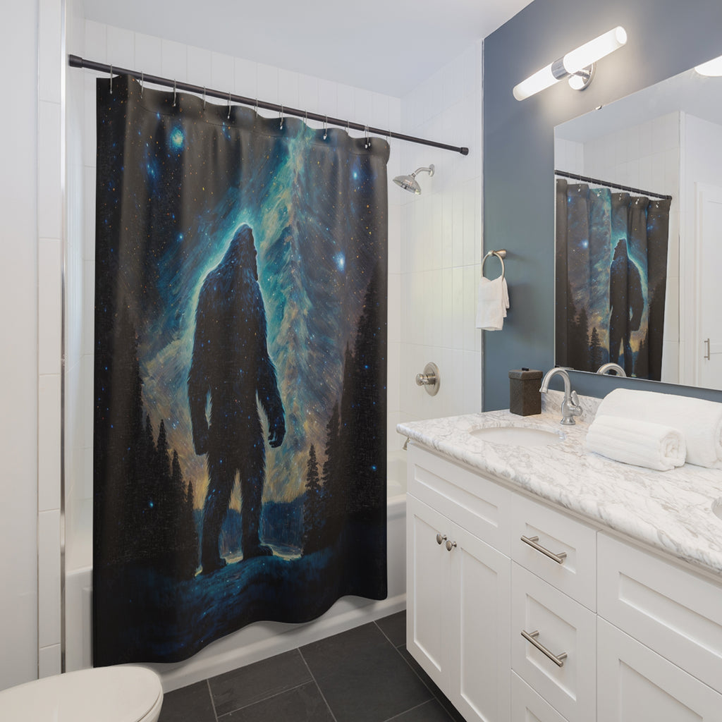 Bigfoot, Sasquatch, bigfoot Shower Curtains,  71"X74"