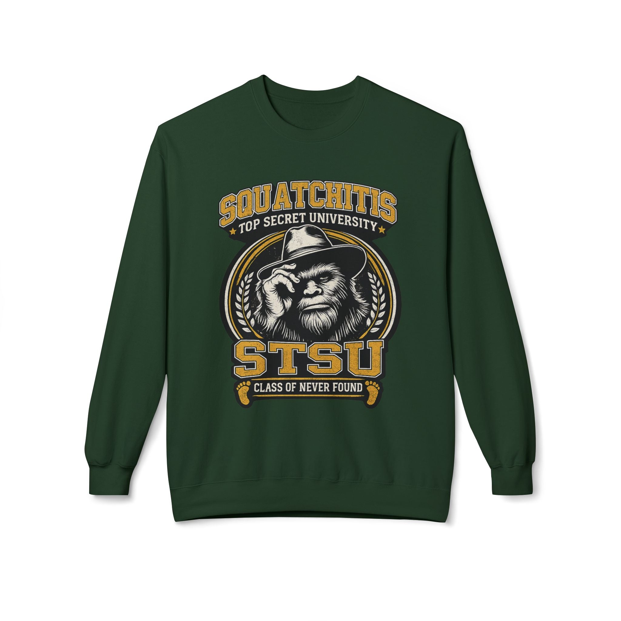 Squatchitis University Bigfoot Sweatshirt | Sasquatch Monster cryptid crewneck