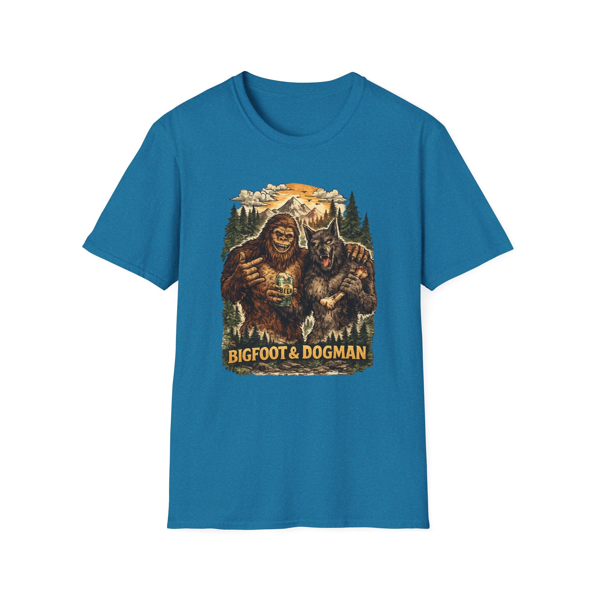 Bigfoot & Dog Man Buddy T-Shirt
