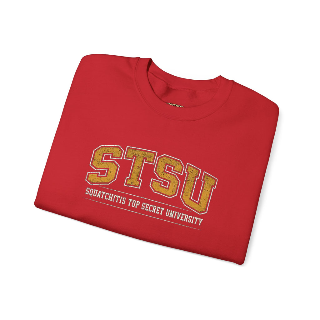 STSU Squatchitis Top Secret University Bigfoot Crewneck Sweatshirt