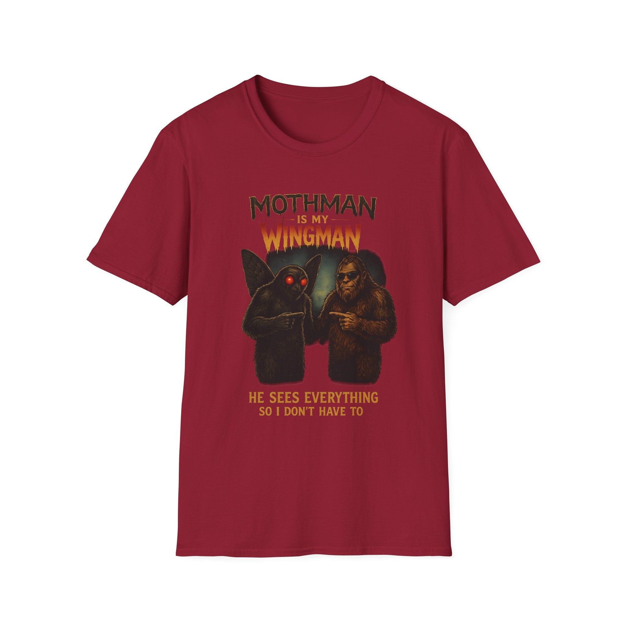 Bigfoot & Mothman Tee — Cryptid Duo Graphic T-Shirt