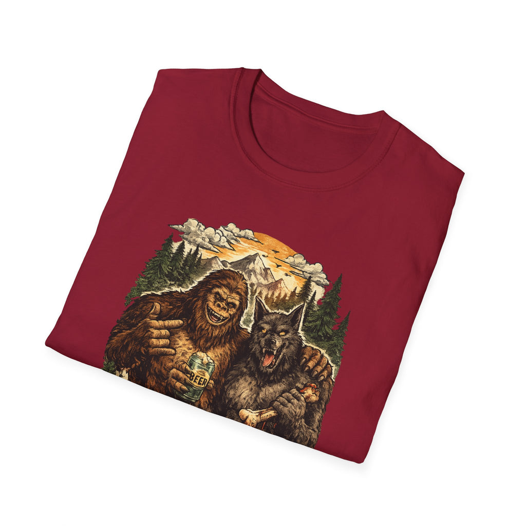 Bigfoot & Dog Man Buddy T-Shirt