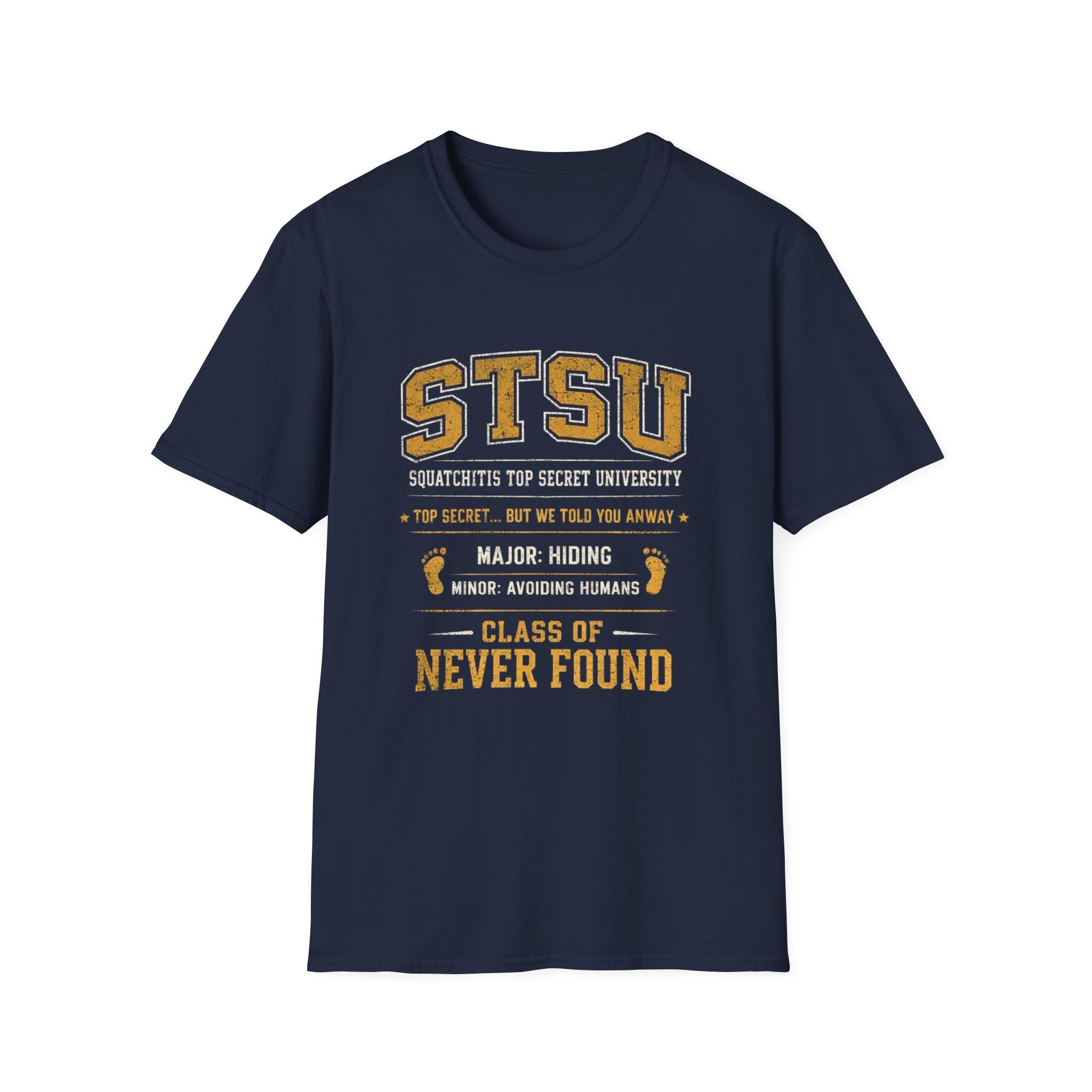 Squatchitis Bigfoot Top Secret University T-Shirt | Sasquatch College Tee