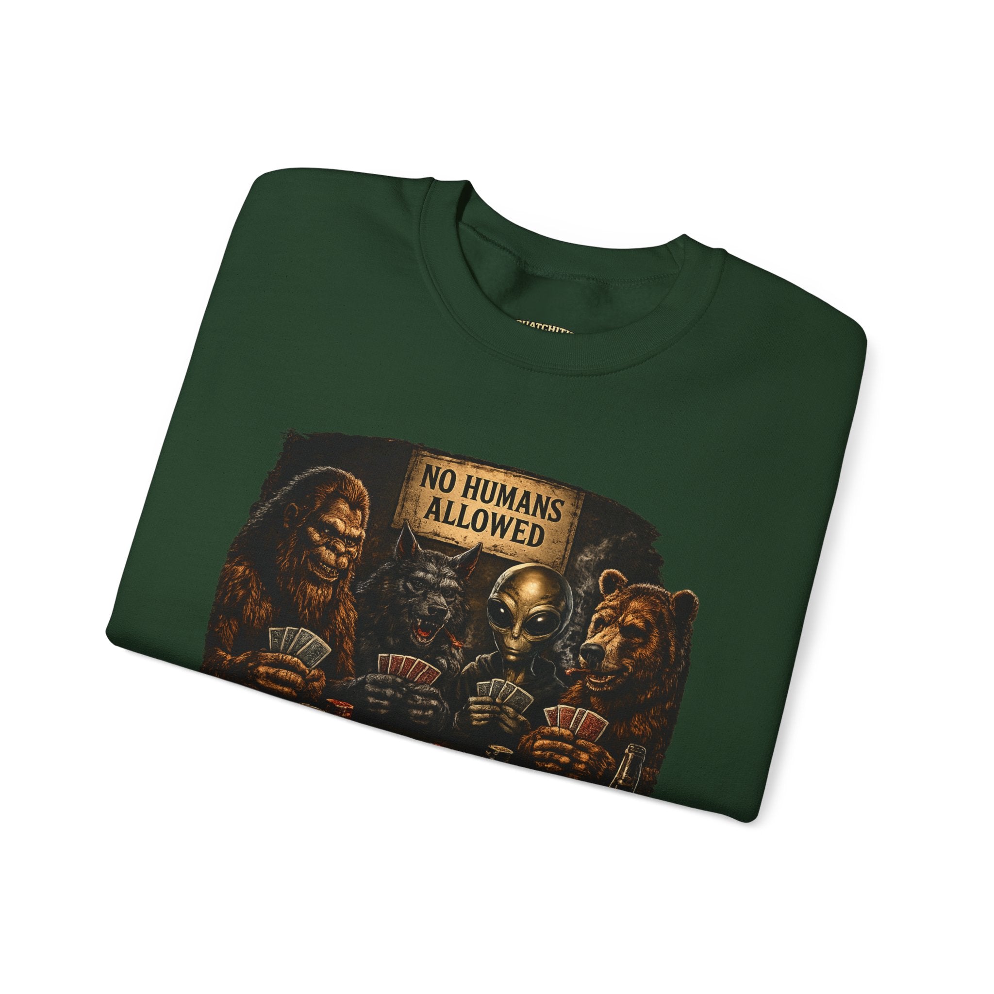 Squatchitis  Bigfoot & Gang Crewneck Sweatshirt