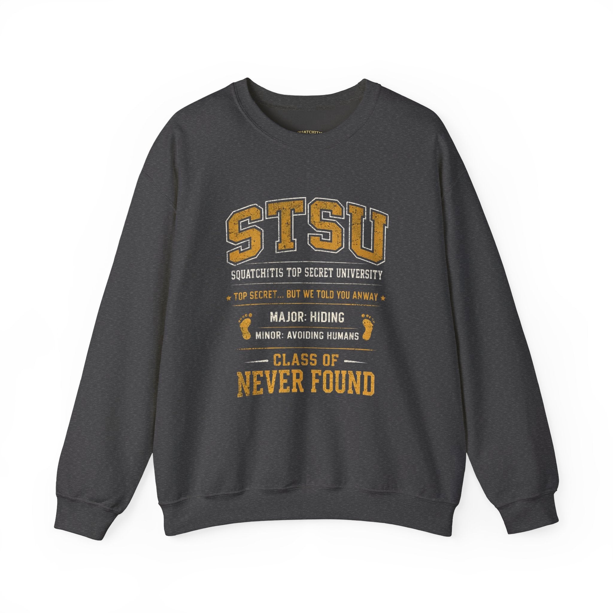 Squatchitis Top Secret University Bigfoot Crewneck Sweatshirt