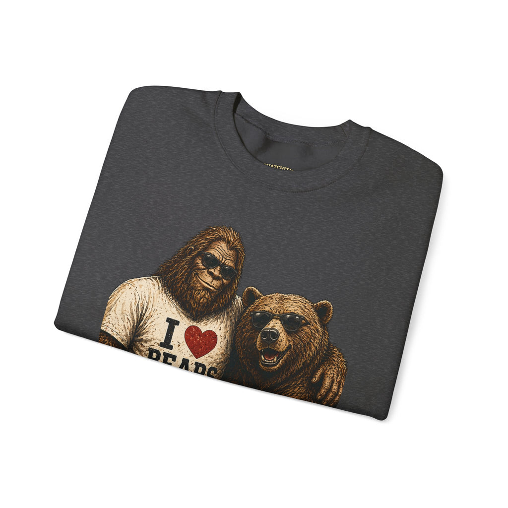 Squatchitis Top Secret University Bigfoot & son family Crewneck Sweatshirt