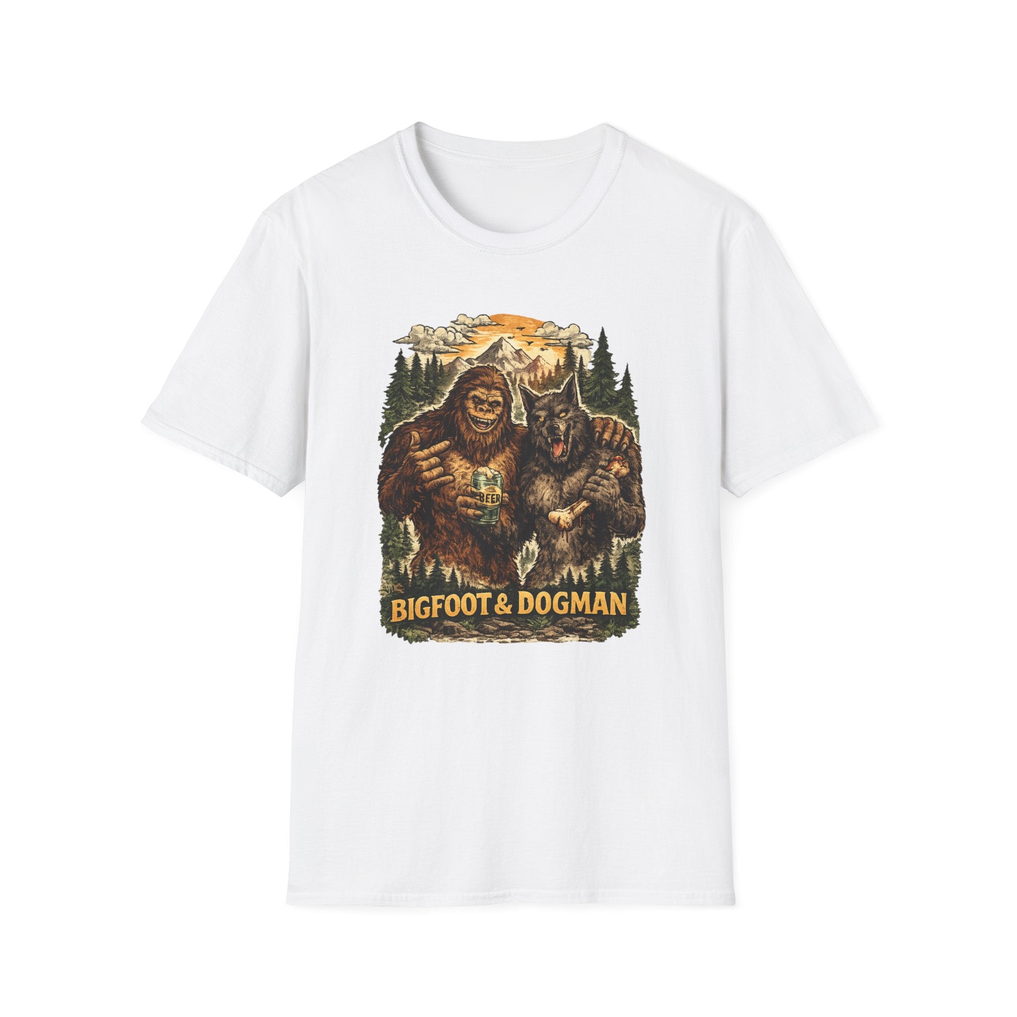 Bigfoot & Dog Man Buddy T-Shirt