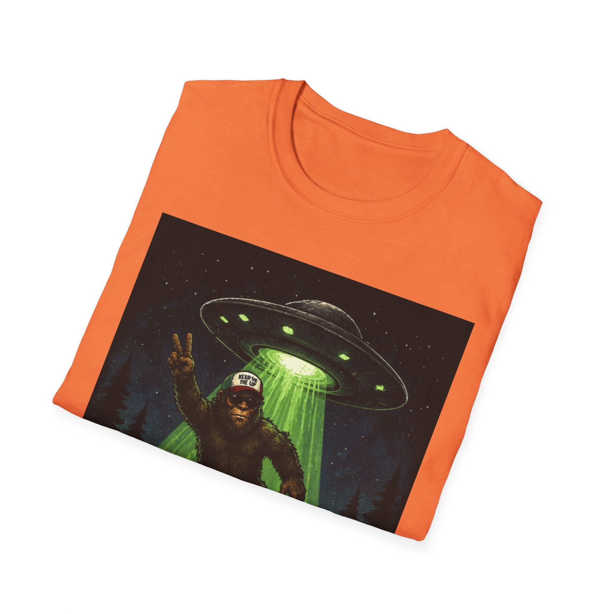 Bigfoot Abducted by UFO T-Shirt — Alien Encounter Graphic Tee