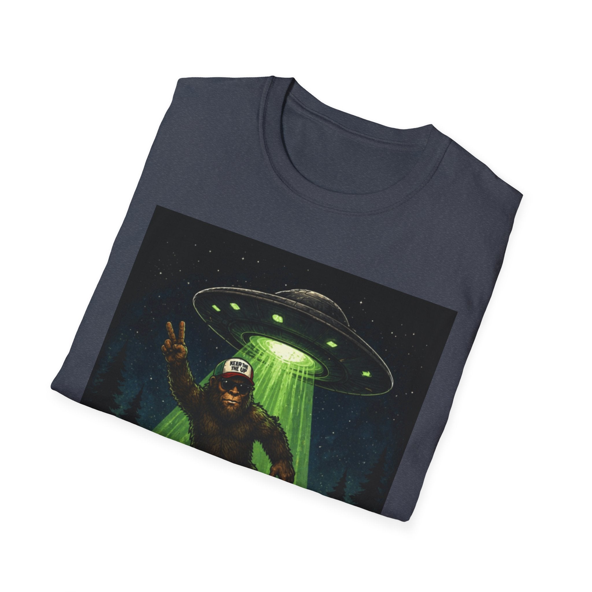 Bigfoot Abducted by UFO T-Shirt — Alien Encounter Graphic Tee