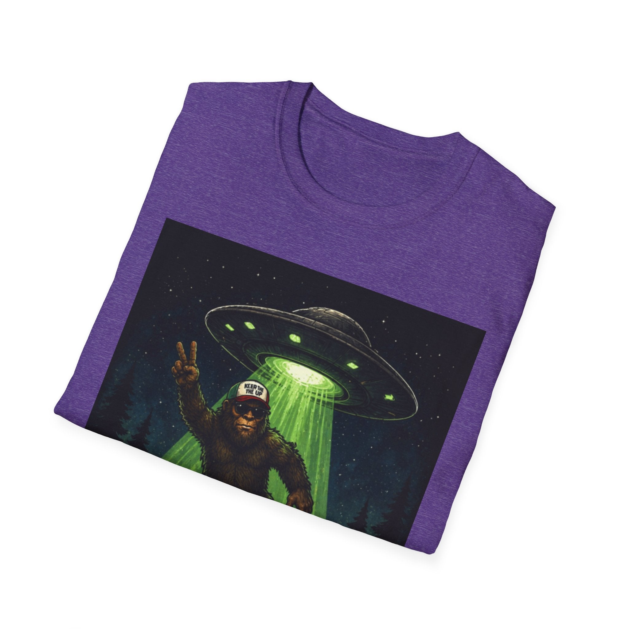Bigfoot Abducted by UFO T-Shirt — Alien Encounter Graphic Tee